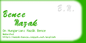 bence mazak business card